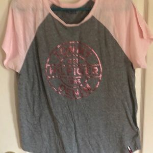 Tommy Hilfiger pink and gray Tshirt worn once